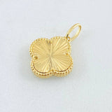 Dije Trebol Dorado 2.6gr / 2.2cm / Oro Amarillo Nac.Esp. 18K