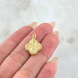 Dije Trebol Dorado 2.6gr / 2.2cm / Oro Amarillo Nac.Esp. 18K