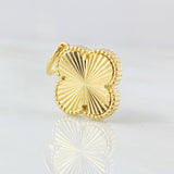 Dije Trebol Dorado 2.6gr / 2.2cm / Oro Amarillo Nac.Esp. 18K