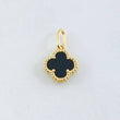 Dije Trebol Negro 1.2gr / 1.7cm / Oro Amarillo Nac.Esp. 18K