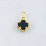Dije Trebol Negro 1.35gr / 1.8cm / Oro Amarillo Nac.Esp. 18K