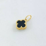 Dije Trebol Negro 1.35gr / 1.8cm / Oro Amarillo Nac.Esp. 18K