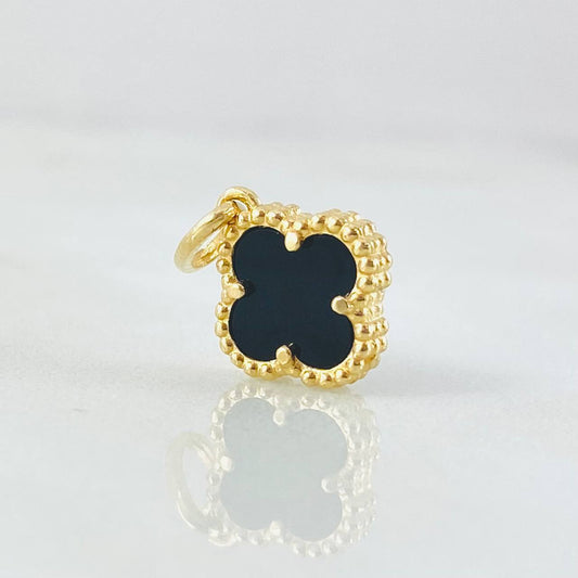 Dije Trebol Negro 1.35gr / 1.8cm / Oro Amarillo Nac.Esp. 18K