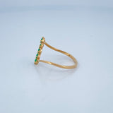 Anillo Arabe Esmeraldas 1.5gr / T7 1/2/ Oro Amarillo 18K &