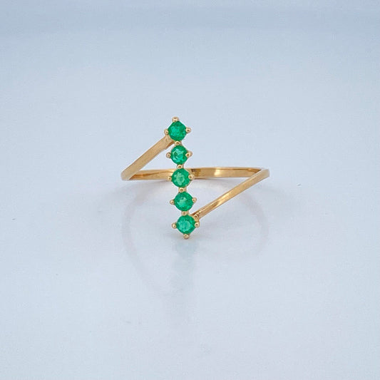 Anillo Arabe Esmeraldas 1.5gr / T7 1/2/ Oro Amarillo 18K &