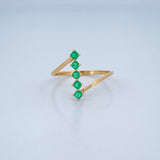 Anillo Arabe Esmeraldas 1.5gr / T7 1/2/ Oro Amarillo 18K &