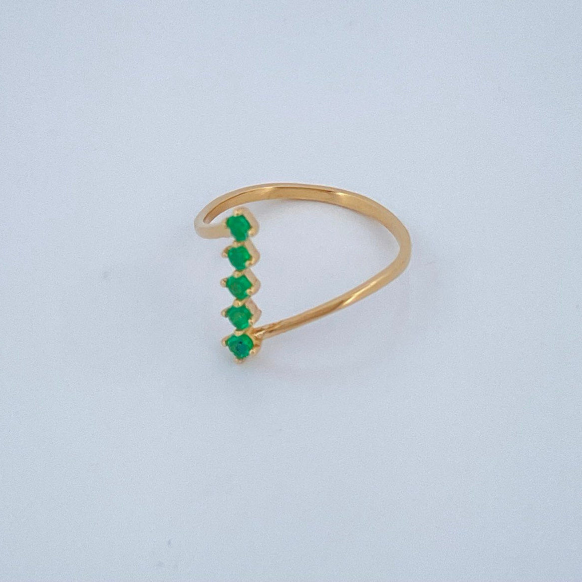 Anillo Arabe Esmeraldas 1.5gr / T7 1/2/ Oro Amarillo 18K &