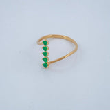 Anillo Arabe Esmeraldas 1.5gr / T7 1/2/ Oro Amarillo 18K &