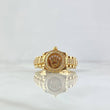 Anillo Correa Corona RX 10.65gr / T9 1/2 / Circones Blancos Oro Amarillo 18K