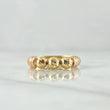Anillo Trio De Bolas 1.55gr / T7 3/4 / 5mm Bolas Diamantadas Dos Oros Amarillo Rosa 18K ©