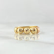 Anillo Trio De Bolas 1.6gr / T7 / 5mm Bolas Diamantadas Dos Oros Amarillo Rosa 18K *