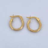 Candongas Lui 1.15gr / 1.6cm / Oro 18K &