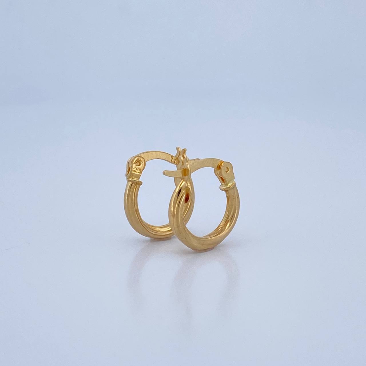 Candongas Lui 1.1gr / 1.4cm / Oro 18K &