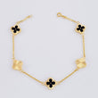 Pulso Trebol Aro Seguido 3.8g / 19.4cm / 10.2mm Oro Amarillo 18K