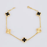 Pulso Trebol Aro Seguido 3.8g / 19.4cm / 10.2mm Oro Amarillo 18K