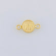 Herraje Letra W Marco Bordeado 0.45g / 1.5cm Oro Amarillo 18K