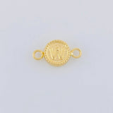 Herraje Letra W Marco Bordeado 0.45g / 1.5cm Oro Amarillo 18K