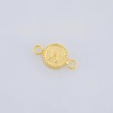 Herraje Letra W Marco Bordeado 0.45g / 1.5cm Oro Amarillo 18K