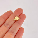Herraje Letra W Marco Bordeado 0.45g / 1.5cm Oro Amarillo 18K