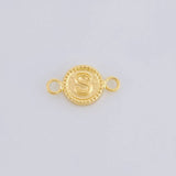 Herraje Letra S Marco Bordeado 0.4g / 1.5cm Oro Amarillo 18K