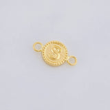 Herraje Letra S Marco Bordeado 0.4g / 1.5cm Oro Amarillo 18K