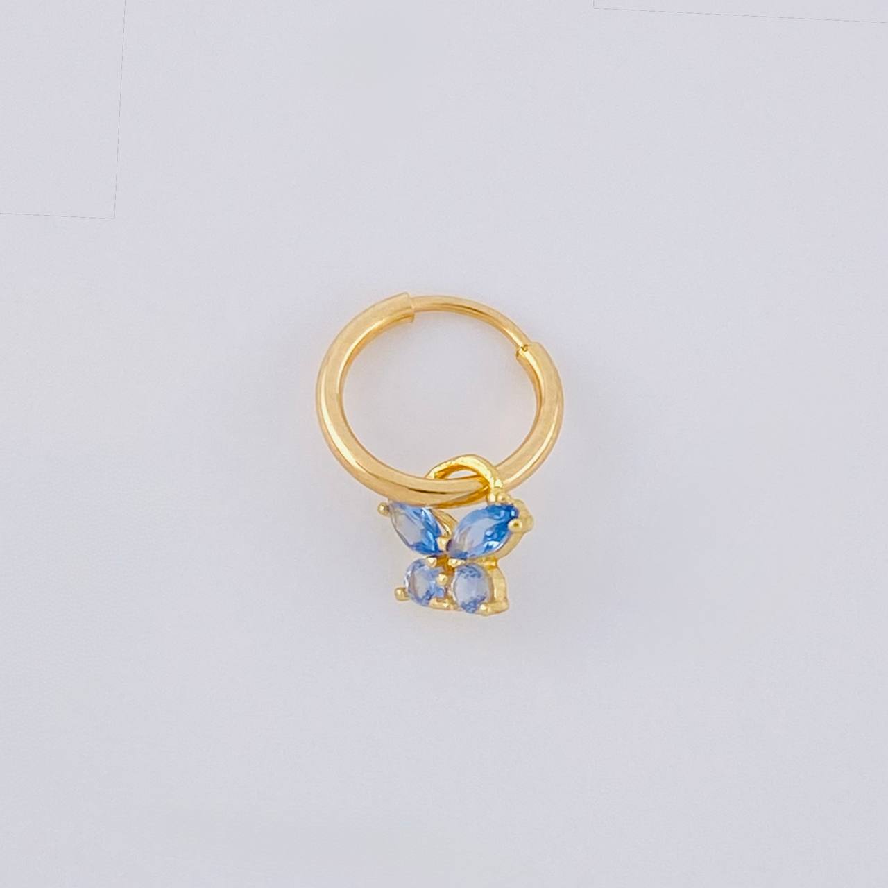 Piercing Aro Dije Mariposa 0.35g / 1.2cm Oro Amarillo 18K