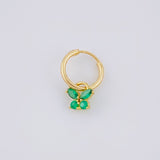 Piercing Aro Dije Mariposa 0.35g / 1.2cm Oro Amarillo 18K