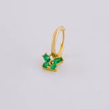 Piercing Aro Dije Mariposa 0.35g / 1.2cm Oro Amarillo 18K