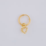Piercing Aro Dije Corazón 0.3g / 1.6cm Oro Amarillo 18K