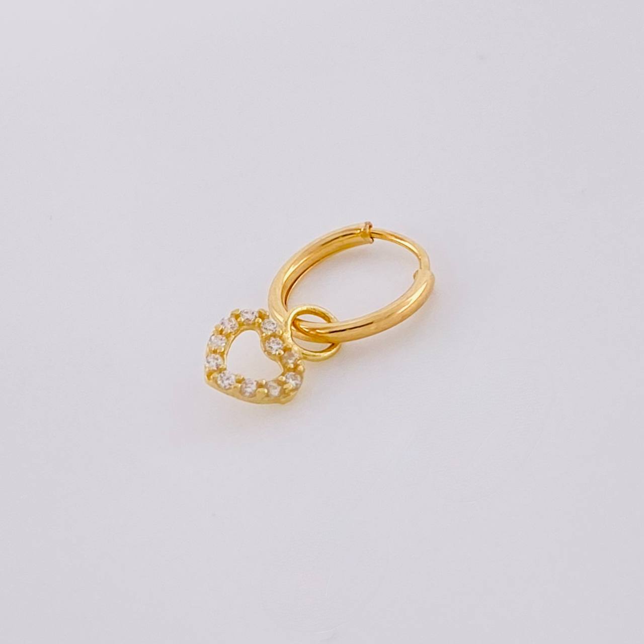 Piercing Aro Dije Corazón 0.3g / 1.6cm Oro Amarillo 18K
