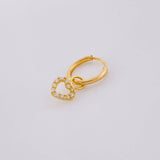 Piercing Aro Dije Corazón 0.35g / 1.2cm Oro Amarillo 18K