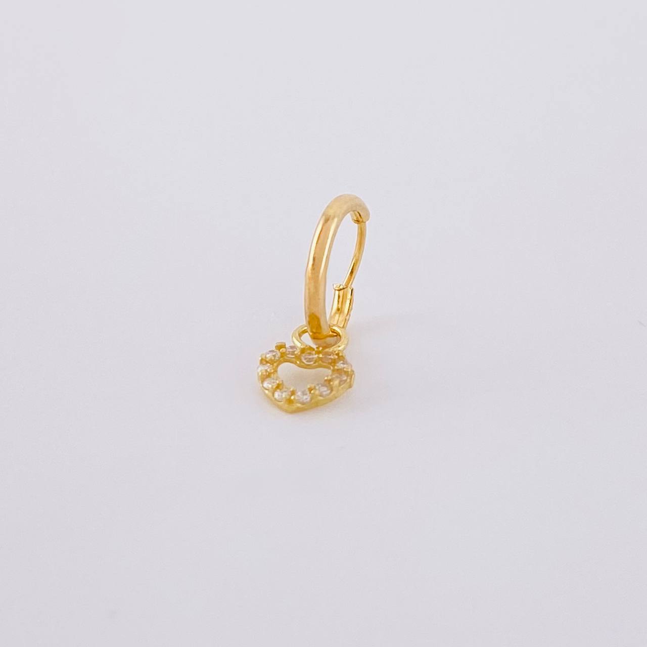 Piercing Aro Dije Corazón 0.35g / 1.2cm Oro Amarillo 18K
