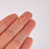 Piercing Aro Dije Corazón 0.3g / 1.6cm Oro Amarillo 18K