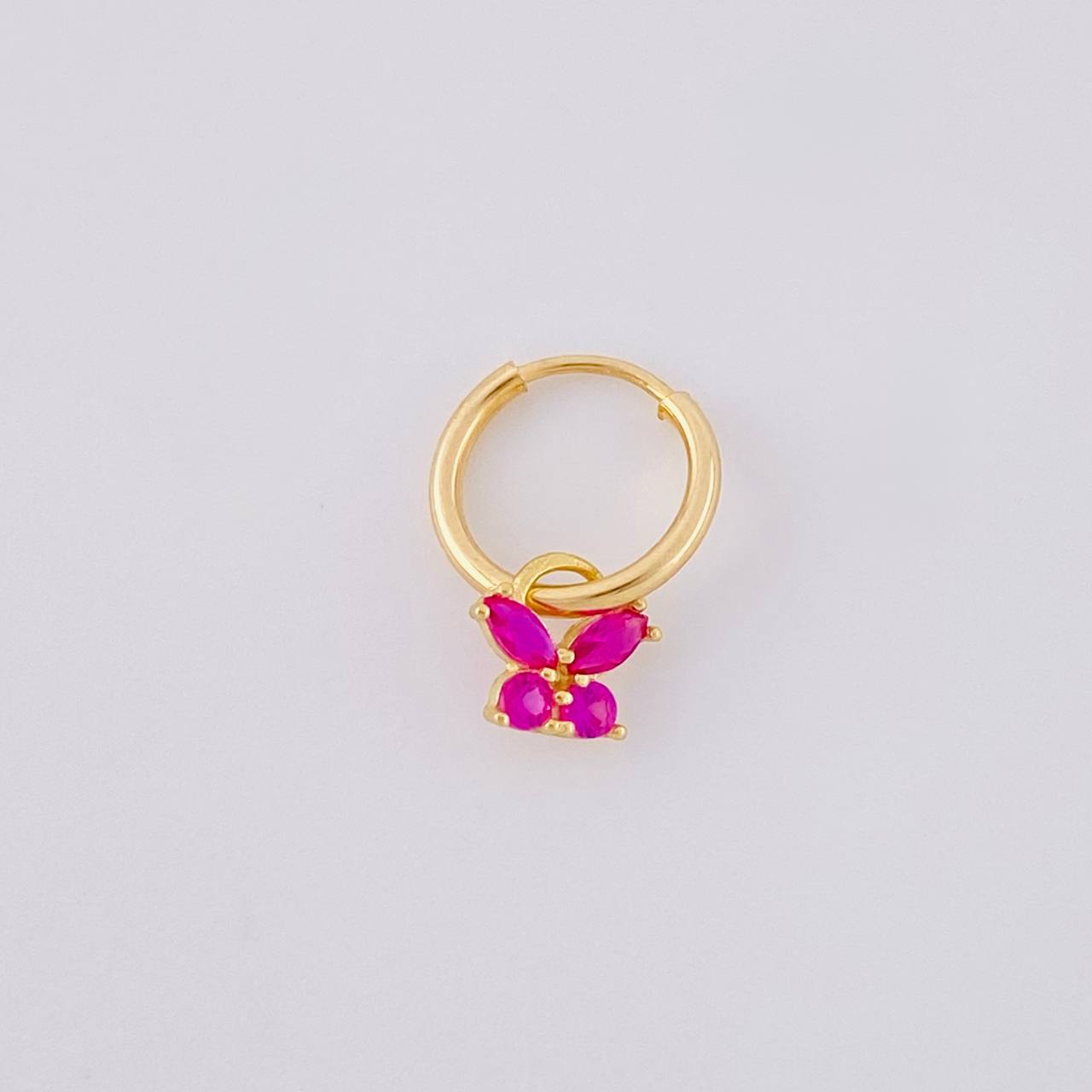 Piercing Aro Dije Mariposa 0.35g / 1.2cm Oro Amarillo 18K