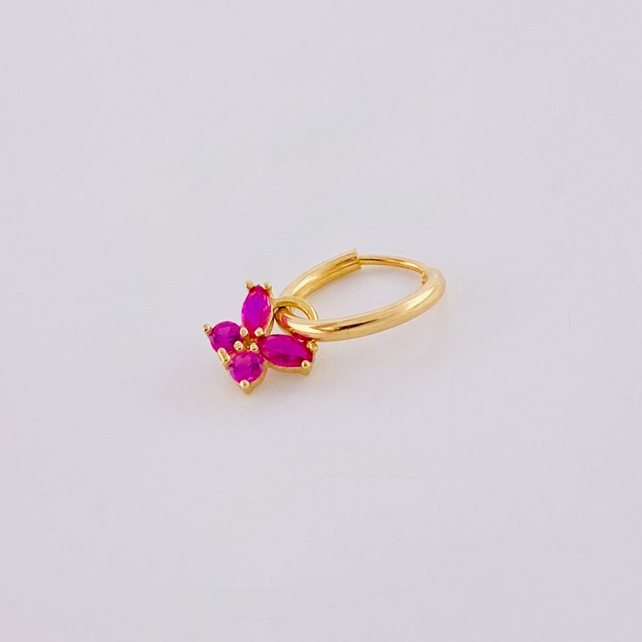 Piercing Aro Dije Mariposa 0.35g / 1.2cm Oro Amarillo 18K