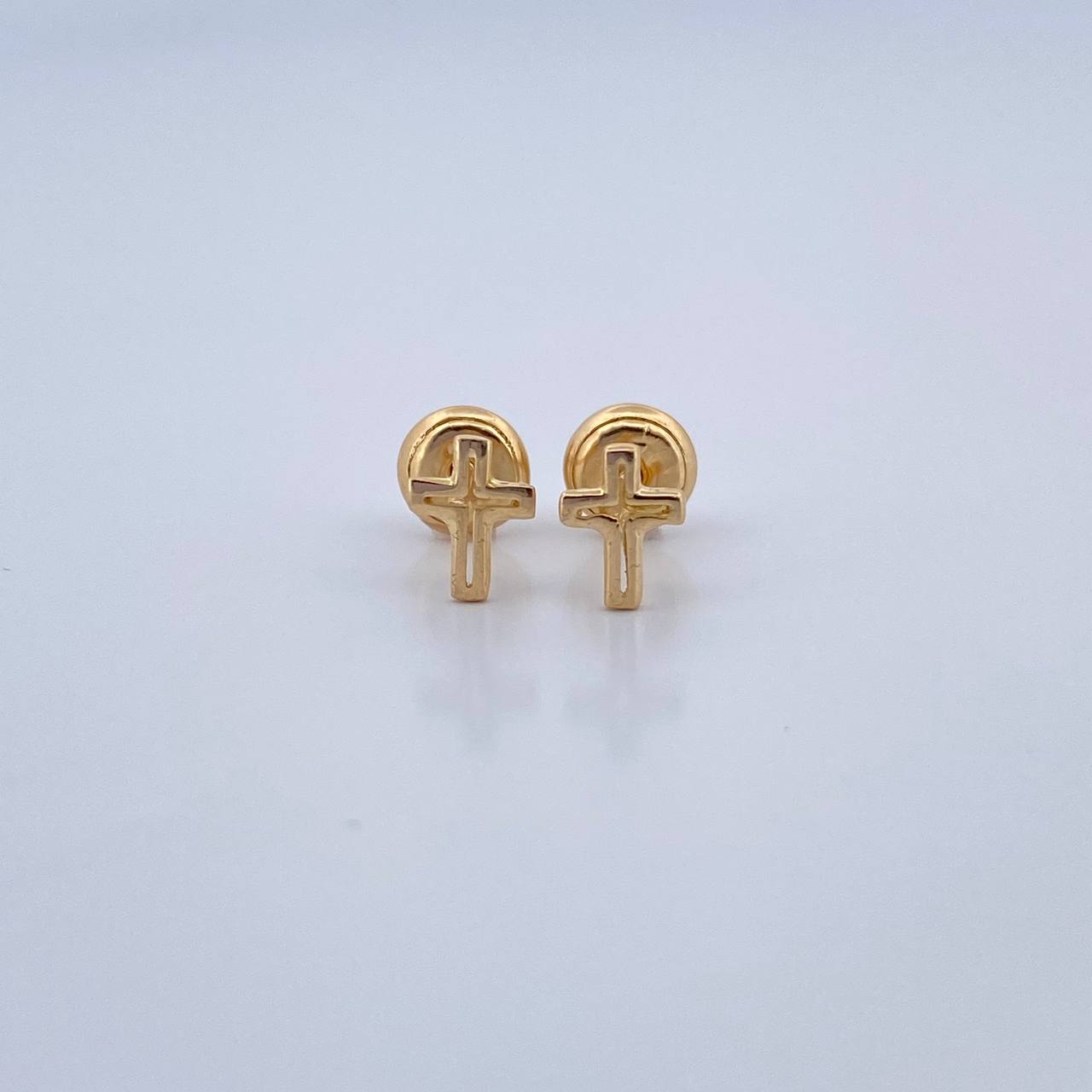 Topos Cruz Silueta 0.7gr / Oro 18K &
