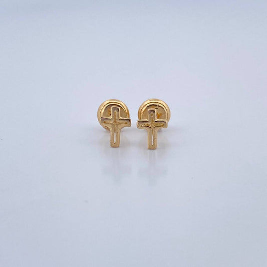 Topos Cruz Silueta 0.7gr / Oro 18K &