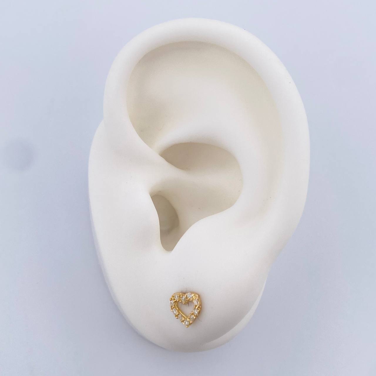 Topos Silueta Corazon 0.75gr / Oro 18K &