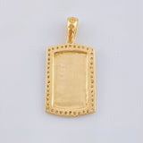Dije Placa Rectangular Ovalada 2.5gr / 2.8cm / Oro Amarillo 18K *
