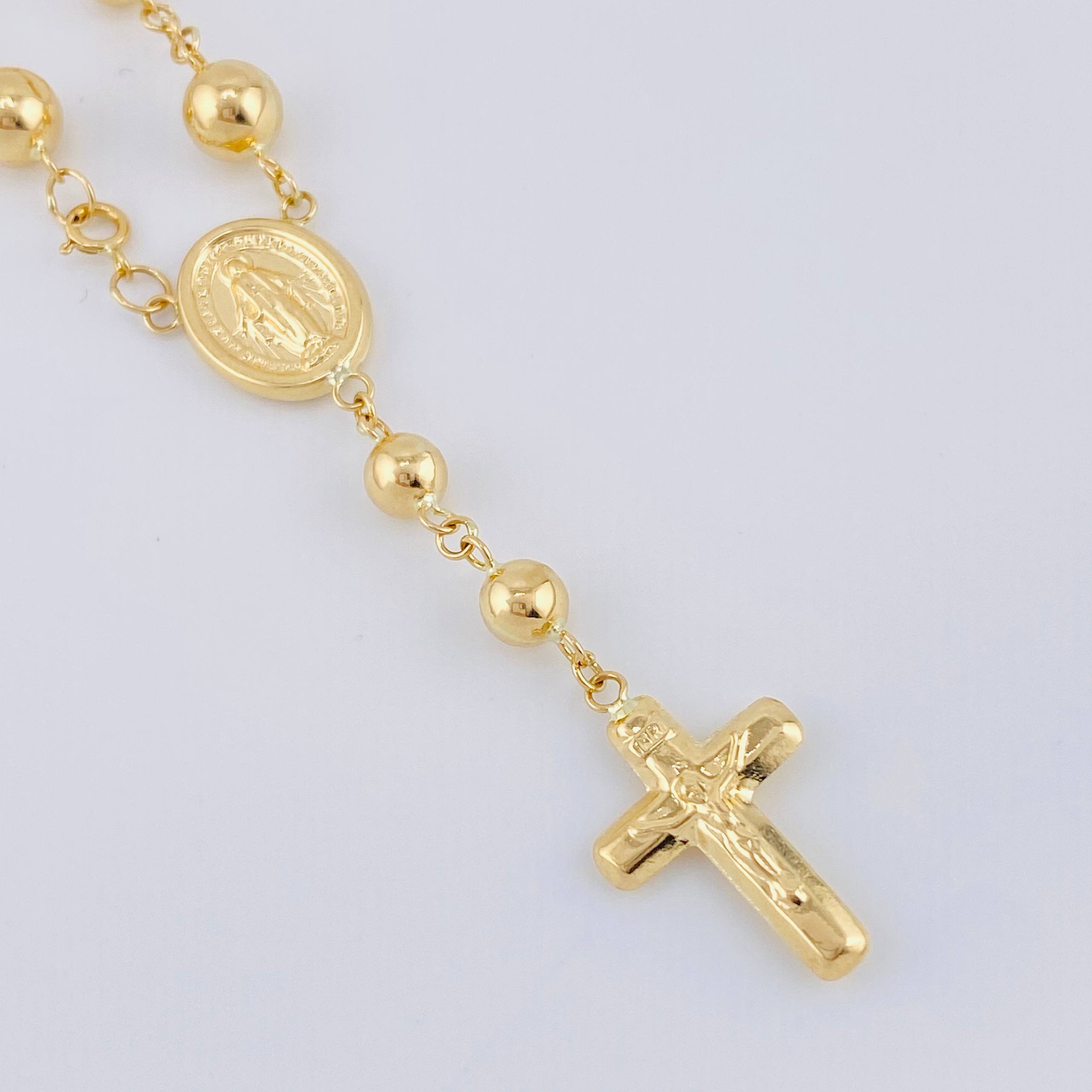 Pulso Denario Virgen Milagrosa 4.65gr / 20.5cm / 4.9mm Oro Amarillo 18K
