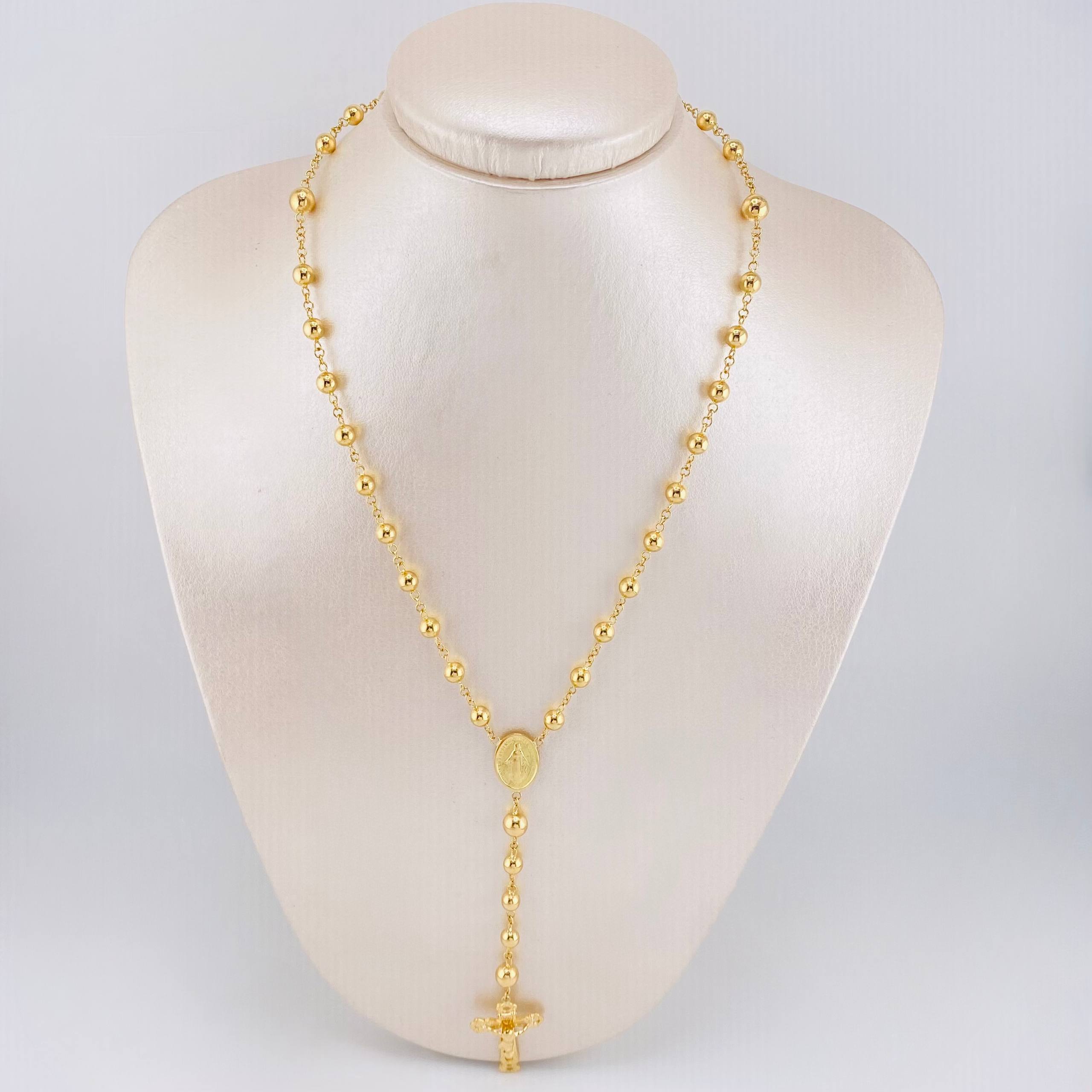 Rosario Virgen Milagrosa 14.65gr / 70cm / 4.8mm Oro Amarillo 18K *