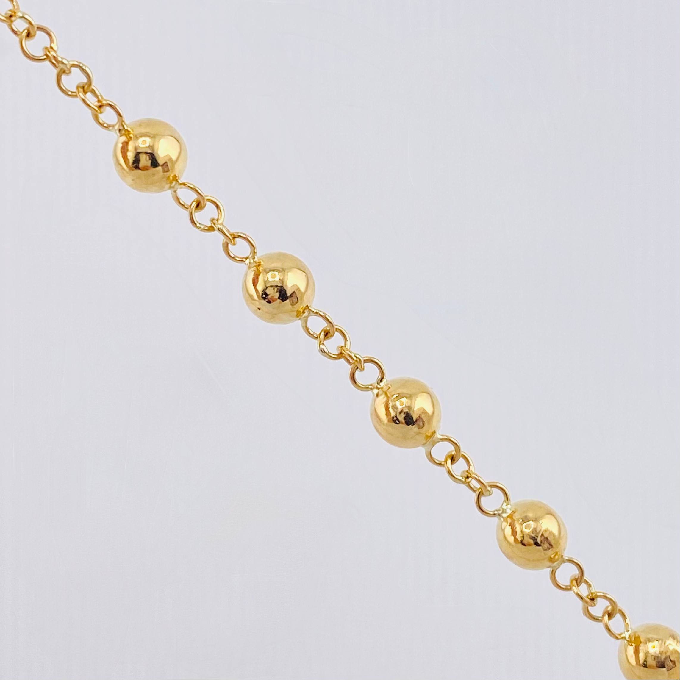 Rosario Virgen Milagrosa 13.5gr / 70cm / Oro Amarillo 18K