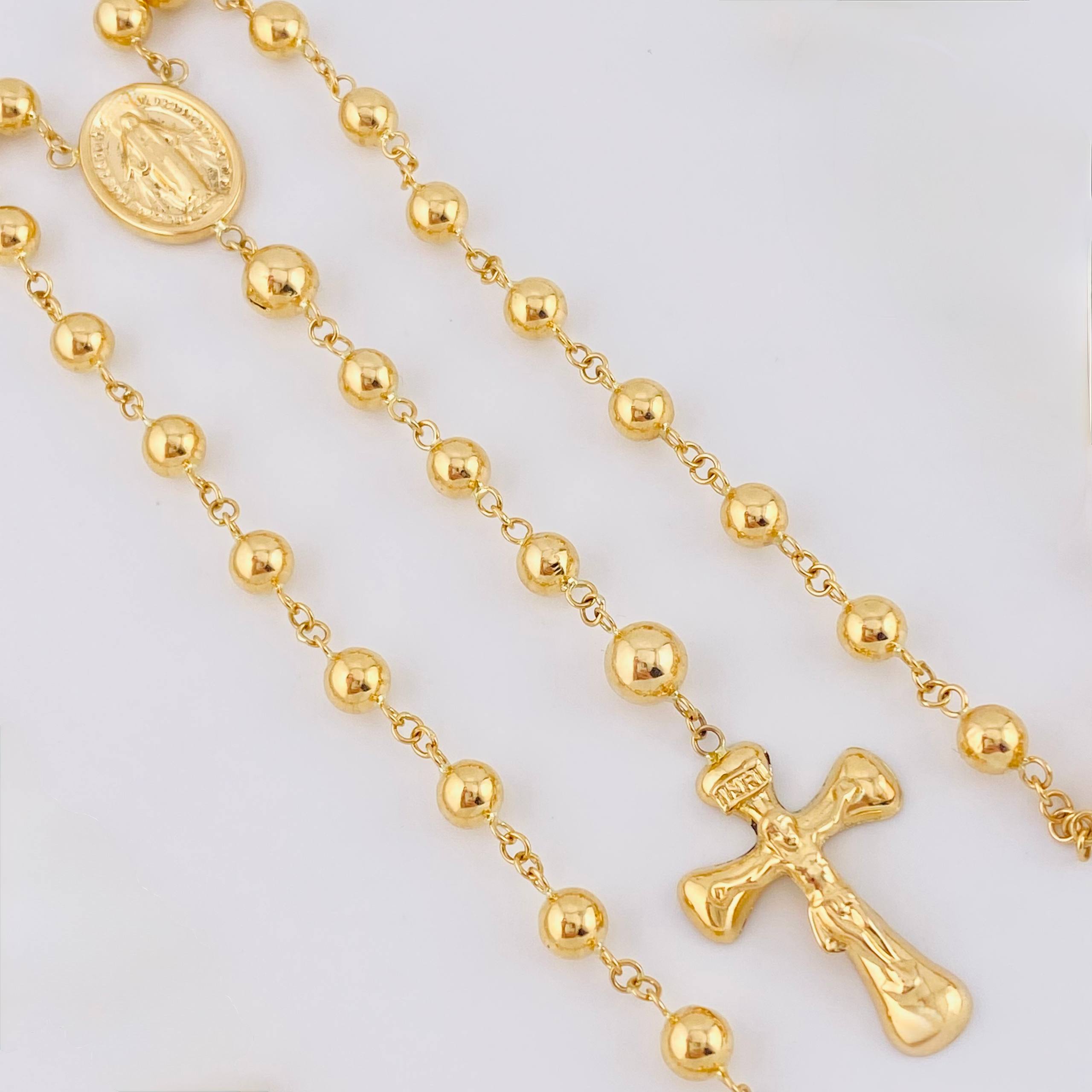Rosario Virgen Milagrosa 13.5gr / 70cm / Oro Amarillo 18K