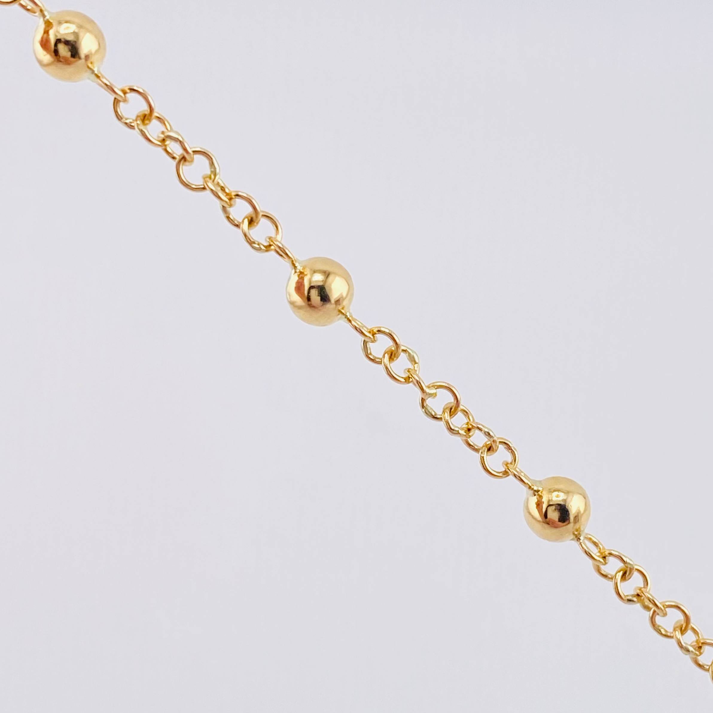 Tobillera Denario Virgen Milagrosa 4.15gr / 23cm / 3.9mm Oro Amarillo 18K
