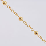 Tobillera Denario Virgen Milagrosa 4.15gr / 23cm / 3.9mm Oro Amarillo 18K