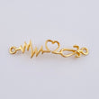Herraje Corazon Electrocardiograma 0.8gr / 2.9cm / Oro Amarillo 18K