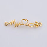 Herraje Corazon Electrocardiograma 0.8gr / 2.9cm / Oro Amarillo 18K