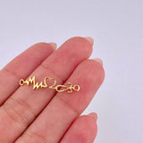 Herraje Corazon Electrocardiograma 0.8gr / 2.9cm / Oro Amarillo 18K