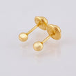 Topos Bola Lisa 0.4 g / 3 mm Oro Amarillo 18K