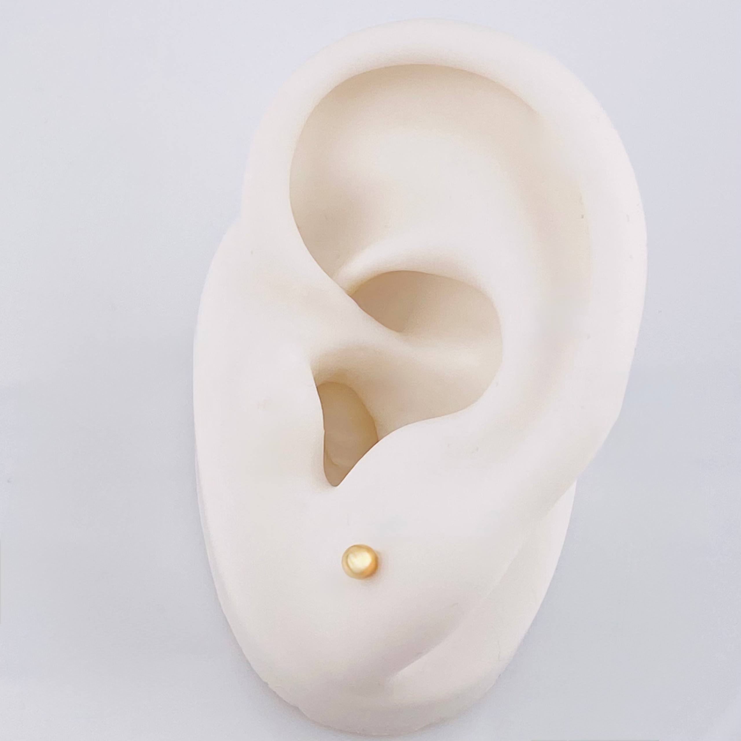 Topos Bola Lisa 0.4g / 3mm Oro Amarillo 18K